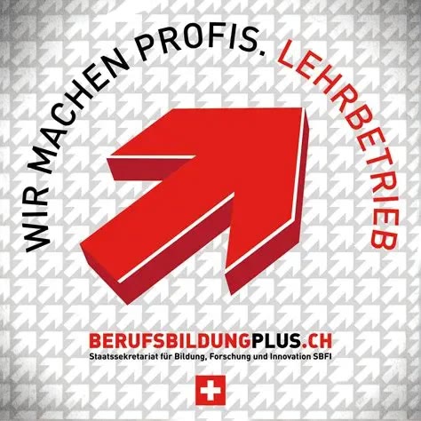Signet «Wir machen Profis. Lehrbetrieb» von berufsbildungplus.ch